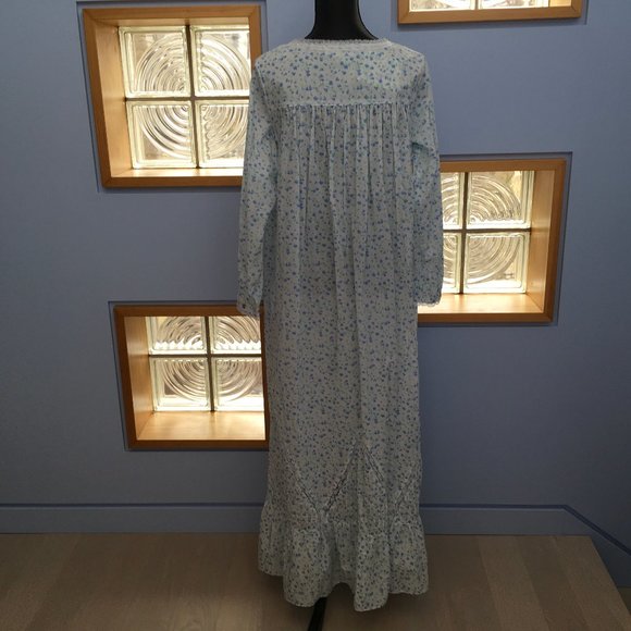 Eileen West Button Front Full Length Gown/Robe with Bluebell Print Size S - Picture 10 of 15